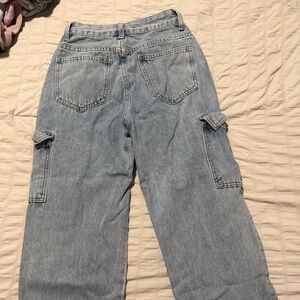 Women’s Light Blue Cargo Jeans